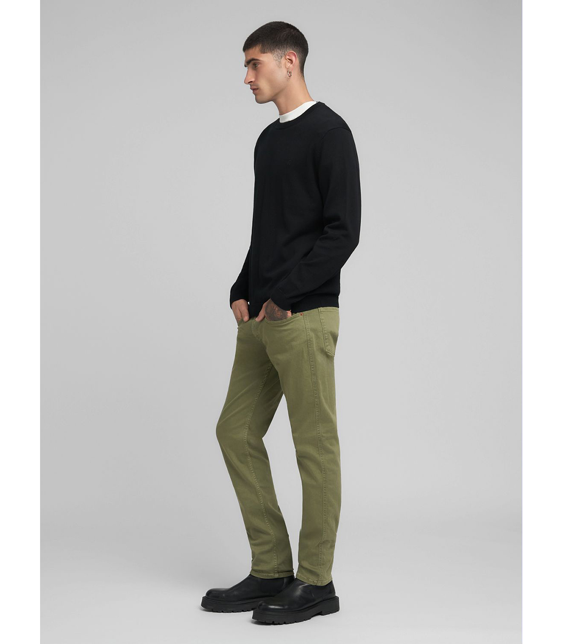 R刺しゅうコットンプルオーバー 詳細画像 ブラック 4